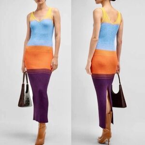 NEW! Staud Dana Ribbed knit maxi dress
